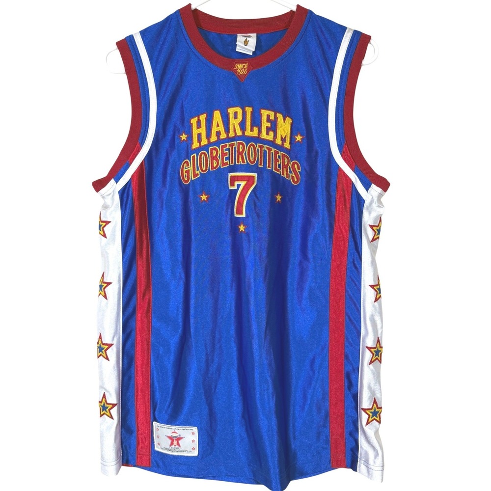 Harlem Globetrotters Jersey Double Autographed #7 Too Tall #5‎ Bulldog Mens SM